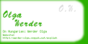 olga werder business card